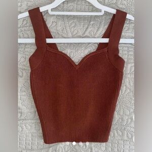 Abercrombie Sweetheart Ribbed Top